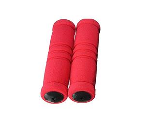 YFCTLM Apretones de la Bici Mango 1 par de Bicicletas Bicicleta de Carreras de Motos Bar Esponja de la Espuma Grip Cubierta superligero Antideslizantes Accesorios cómodos (Color : Rojo)