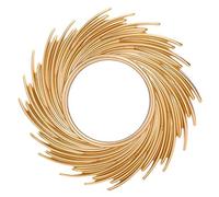 YFCTLM Espejos de decoración Forma de Sol Espejo Decorativo ratán Innovador decoración de Arte Redondo Maquillaje Espejo