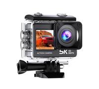 YFDGD Cámara De Acción 5K 4K 60FPS WiFi Antivibración Pantalla Dual 170° Gran Angular 30m Deportiva Impermeable con Control Remoto Fácilmente Momentos Impresionantes Claridad(128G)