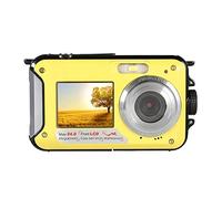 YFDGD Cámara Digital antivibración a Prueba de Agua 1080P Selfie Video Recorder for bajo el Fácilmente Momentos Impresionantes Claridad(Yellow)