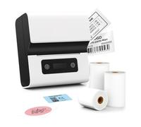 YFDGD Máquina Creadora Etiquetas Impresora De Etiquetas Código Barras, Térmica Bluetooth 3 Pulgadas For Uso Doméstico Y Empresarial, Compatible con Teléfono PC(White)