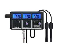 YFDGD Medidor Agua Medidor De PH Digital 5 En 1 EC TDS CF Temp Probador Calidad del Agua Profesional Línea For Laboratorio Piscinas Acuario Multiusos Preciso Fácil
