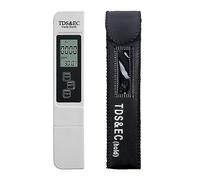 YFDGD Medidor Agua Medidor Digital De PH/TDS/EC, Bolígrafo Termómetro, Filtro PPM Pureza Agua, Hidropónico For Monitor Piscina Acuario Multiusos Preciso Fácil(EC Meter White)