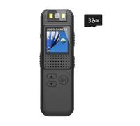 YFDGD Mini Cámara De Bolsillo 1080p FHD Acción Deportiva Portátil Cuerpo Pequeño Videocámara Giratoria For Bicicleta Al Aire Libre Fácilmente Momentos Impresionantes Claridad(with 32G TF Card)