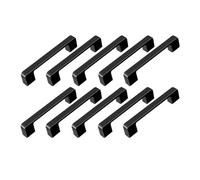 YFDGD Pomos Cajones Tiradores Negros For Muebles, Pomos Y Tiradores De Armarios, Tiradores De Cocina, Tiradores De Cajones, Tiradores De Armario, 10/20 Uds.(Black 128mm*10)