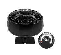 YFDGD Ventilador Estufa Leña Estufa De Calor Con Ventilador 5 Aspas, Quemador Leña, For Hogar, Ecológico, Ventilación For Barbacoa, Distribución Eficiente Del For El(With Thermometer B)
