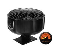 YFDGD Ventilador Estufa Leña Estufa De Calor Con Ventilador 5 Aspas, Quemador Madera Registro, Silencioso, Independiente, For Hogar, Distribución Eficiente Del(With A Thermometer)