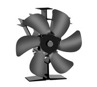 YFDGD Ventilador Estufa Leña Estufa De Calor Con Ventilador 6 Aspas, Quemador Madera Registro, Ecológico Negro, For Hogar Silencioso, Calentador For El, Distribución Eficiente Del(Stove Fan)