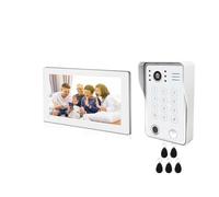 YFDGD Videoportero Inteligente 5 En 1 con Lector De Huellas Dactilares, Desbloqueo por Huella Dactilar Y Cámara. Monitor Táctil 1080p Wi-Fi Pantalla Clara Protección Todo Tipo Clima(218WS 7INCH)