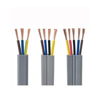YFFB Cable plano for elevador: 18/17/15 AWG, 2-20 núcleos, resistente al aceite, suave, doblado, for grúa móvil y puertas telescópicas(3Cores 1Meter,17AWG 1mm2)