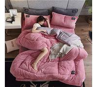 YFFS Edredón, Edredón Suave Y Cálido para Otoño E Invierno, Ropa De Cama, Color Sólido con Estampado De Terciopelo De Leche De Doble Capa (H,150 x 200 cm -2.5kg)