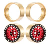 YFGXFXF Llanta de rueda de latón de 1.9 pulgadas Beadlock 94 g/1 unids anillo Beadlock pesos de latón para 1/10 RC Crawler Axial SCX10 II 90046 TRX-4 VS4-10 piezas de actualización (4 piezas)