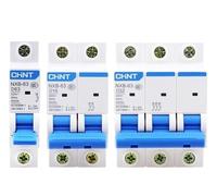 YFHGULBTK Disyuntor Miniatura DZ47 de 100 A, NXB-63, 1P y 2P, Tipo D, for Uso doméstico(4A,Normal)
