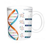 YFHJV Tazas de Café,Taza de Cerámica para Té y Café - Regalo Original - 330 ml - Desayuno Tazas Tazas graciosas,Educativo, Bases del ADN Química Bioquímica Biotecnología,tazas originales