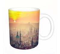 YFHJV Tazas de Café,Taza de Cerámica para Té y Café - Regalo Original - 330 ml - Desayuno Tazas Tazas graciosas,La Ciudad Vieja de Praga,tazas originales
