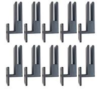 YFJBDKS Sistema de barandilla de vidrio con espiga de montaje lateral de acero inoxidable 304 resistente, poste de sujeción, sin perforación para piscina, terraza, balaustrada,Negro,10Pack 160mm