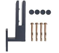 YFJBDKS Sistema de barandilla de vidrio con espiga de montaje lateral de acero inoxidable 304 resistente, poste de sujeción, sin perforación para piscina, terraza, balaustrada,Negro,1 pack 200mm