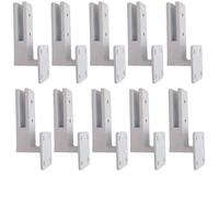 YFJBDKS Sistema de barandilla de vidrio con espiga de montaje lateral de acero inoxidable 304 resistente, poste de sujeción, sin perforación para piscina, terraza, balaustrada,blanca,10pack 200mm