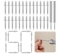 YFLeomry 150 clavos para rodapiés, clavos de doble cabeza, clavos de acero de doble cabeza, fijación invisible, con herramienta de manga específica para uñas, uñas dobles para aficionados al bricolaje