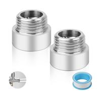 YFLeomry 2 extensiones de grifo de 1/2 pulgadas, 15 mm, acero inoxidable, extensión de cabezal de ducha, extensión de conexión de agua para grifos, válvulas angulares y cabezales de ducha