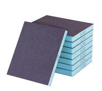 YFLeomry 8 esponjas abrasivas de grano 120, almohadillas de lijado en seco y húmedo, lavables y reutilizables, esponja de lijado flexible para madera, metal, pared, barniz, pintura de coche