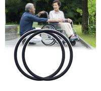 YFMMWEL Fundas para Llantas De Silla De Ruedas, Fundas para Ruedas Traseras Deportivas, Fácil Instalación, Diseño De Rombos Antideslizante,24in,Black