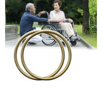 YFMMWEL Fundas para Llantas De Silla De Ruedas, Fundas para Ruedas Traseras Deportivas, Fácil Instalación, Diseño De Rombos Antideslizante,24in,Gold