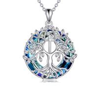 YFN Collar Árbol de la Vida Plata de Ley 925 Colgante de Árbol Celta Joyería Regalos para Mujeres Hombres Niñas Niños, normal, Plata esterlina, No es una piedra preciosa