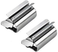 YFOX Exprimidor de pasta de dientes tipo manga de 2 piezas, soporte de pasta de dientes, dispensador de pasta de dientes. Adecuado para exprimir pasta de dientes, tubo de crema y limpiador facial