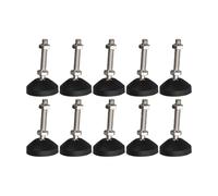 YFOZD Base de Nailon de 50 mm de diámetro, Junta Universal roscada M10 x 50 mm, Patas niveladoras Ajustables, Almohadilla Deslizante for Muebles(10Pcs)