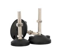 YFOZD Base giratoria roscada, pies niveladores de Patas de Mesa Ajustables, pies articulados for Muebles, Copas de Acero fijas antivibración M10 M12(D50XM8X100)