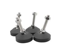 YFOZD Patas niveladoras Ajustables for Muebles, Almohadilla Deslizante de 50 mm de diámetro, Base de Nailon, Junta Universal roscada M12 x 50 mm, Paquete de 10, 6 o 4 Unidades.(4Pcs)