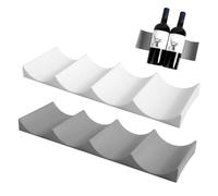 YFPOPONE Soporte para botellas de nevera, 2 unidades, apilable estilo europeo, soporte antideslizante para bebidas, refrigerador, estante para vinos, ayuda apilable para frigorífico, armario