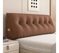YFPZHZ Almohada De Cabecera De Cachemira Esponjosa, Almohada De Cuña Grande, Cómoda Almohada De Lectura De Alta Resiliencia, Almohadas De Soporte del Respaldo Lumbar, Funda Lavable(180x50x20cm,Brown)