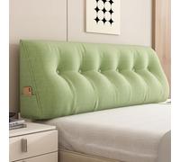 YFPZHZ Almohada De Cabecera De Cachemira Esponjosa, Almohada De Cuña Grande, Cómoda Almohada De Lectura De Alta Resiliencia, Almohadas De Soporte del Respaldo Lumbar, Funda Lavable(120x50x20cm,Green)