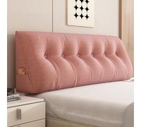YFPZHZ Almohada De Cabecera De Cachemira Esponjosa, Almohada De Cuña Grande, Cómoda Almohada De Lectura De Alta Resiliencia, Almohadas De Soporte del Respaldo Lumbar, Funda Lavable(80x50x20cm,Pink)