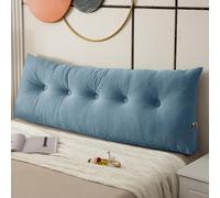 YFPZHZ Almohada de cuña para Respaldo de Cama, Almohada para cabecera, Doble Queen King Individual cojín para Cama, Almohada de Lectura, Almohada de Apoyo Lumbar con Funda extraíble(60x40x12cm,Blue)