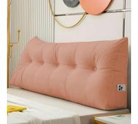 YFPZHZ Almohada De Respaldo Triangular De Estilo Nórdico, Almohadas De Cuña Grandes, Almohada De Lectura para Cabecera De Cama, Cojín De Soporte Lumbar Posicionamiento con Funda Lavable(60x50x20cm,B)