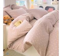 YFPZHZ Funda NóRdica Suave Funda EdredóN Cama Matrimonial Individual, con Cierre De Cremallera, AlgodóN, Duvet Cover para Residencia De Estudiantes Uso Diario, Lavable(150x200cm,Pink 2)
