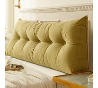 YFPZHZ Triangulares Grandes Almohadas para Cabecera, Ergonómica Almohada para Lectura En Cuña, Terciopelo De Maíz De Calidad Soporte Respaldo Cintura para La Columna con Funda Extraíble(60x50x20cm,A)
