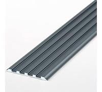 YFQYRB Banda De Transición Antideslizante para Escaleras, Protector De Borde para Peldaños 100cm, Tiras para Peldaños De Aluminio(Gray,W 50mm/2in)