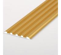 YFQYRB Banda De Transición Antideslizante para Escaleras, Protector De Borde para Peldaños 100cm, Tiras para Peldaños De Aluminio(Gold,W 40mm/1.6in)