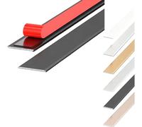 YFQYRB Barra De Conexión De Brecha Plana 90cm Para Laminado, Banda De Umbral De Aluminio, Tira Divisoria De Piso Autoadhesiva 90x6cm(Black,W 12mm/0.5in)