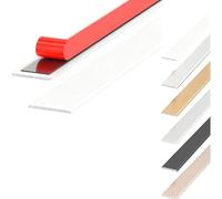 YFQYRB Barra De Conexión De Brecha Plana 90cm Para Laminado, Banda De Umbral De Aluminio, Tira Divisoria De Piso Autoadhesiva 90x6cm(White,W 12mm/0.5in)