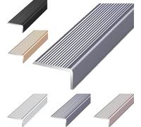 YFQYRB Borde De Escalera En Forma De L, Protector De Borde para Peldaños 90cm, Perfil De Protección De Escaleras De Aluminio Fácil De Instalar(Gray,W 5cm/2in)