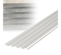 YFQYRB Borde De Escalera para Interior Exterior, Tiras De Borde De Escalón Antideslizante, Protector Escalón Escaleras 100cm(Silver,W 40mm/1.6in)