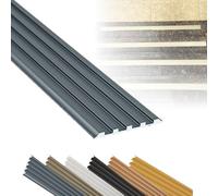 YFQYRB Perfil De Borde De Escalera Tira 100cm, Tiras Antideslizantes para Peldaños, Protector De Borde para Peldaños De Aluminio(Gray,W 40mm/1.6in)