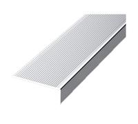 YFQYRB Perfil De Borde De Escalera, Tiras De Borde De Escalón De Aluminio 90cm para Exterior Interior, Protector Escalón Escaleras En Forma De L(Silver,W 40mm/1.6in)