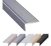 YFQYRB Perfil De Transición para Escalones, Protector De Borde De Escalera En Forma De L, Tiras para Peldaños De Aluminio 90cmx10cm(Gray,W 5cm/2in)
