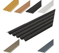 YFQYRB Protección De Bordes De Escaleras Antideslizante, Protector De Borde para Peldaños De Aluminio, Tira De Borde para Escalones(Black,W 40mm/1.6in)